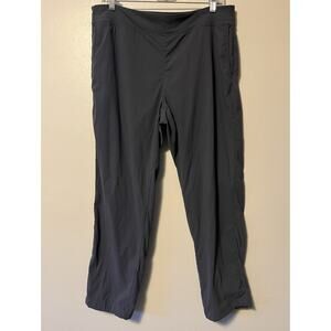 Mountain Hardwear Pants Women’s Large Gray Hiking Pull On Tapered Cropped Ankle